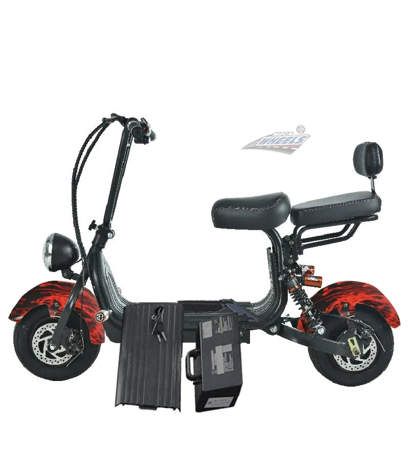 Compact Fat Tyre Electric Scooter with Removable Battery
