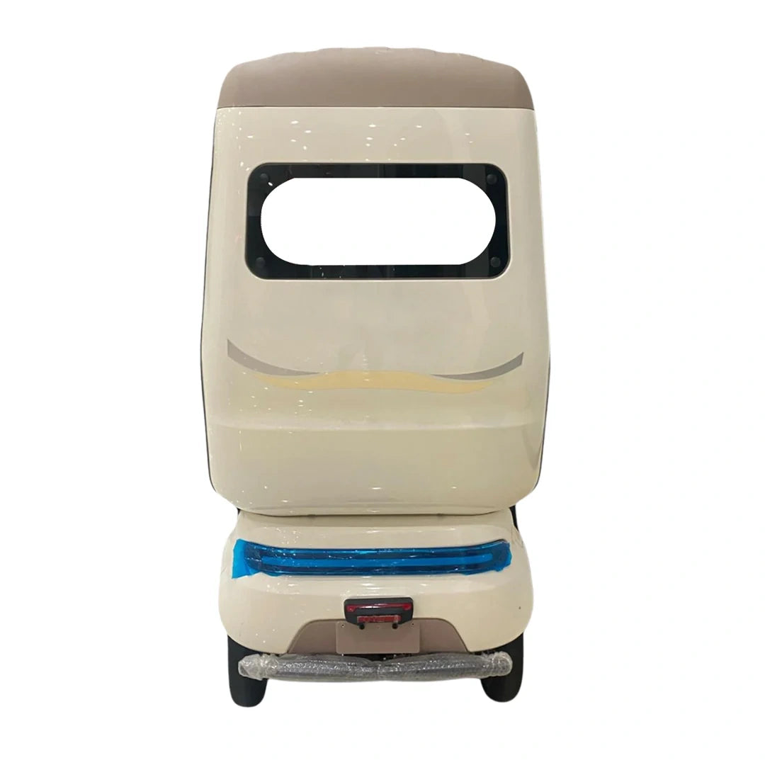 Enclosed 3-Passenger Electric Tricycle with Protective Roof and 800W Motor