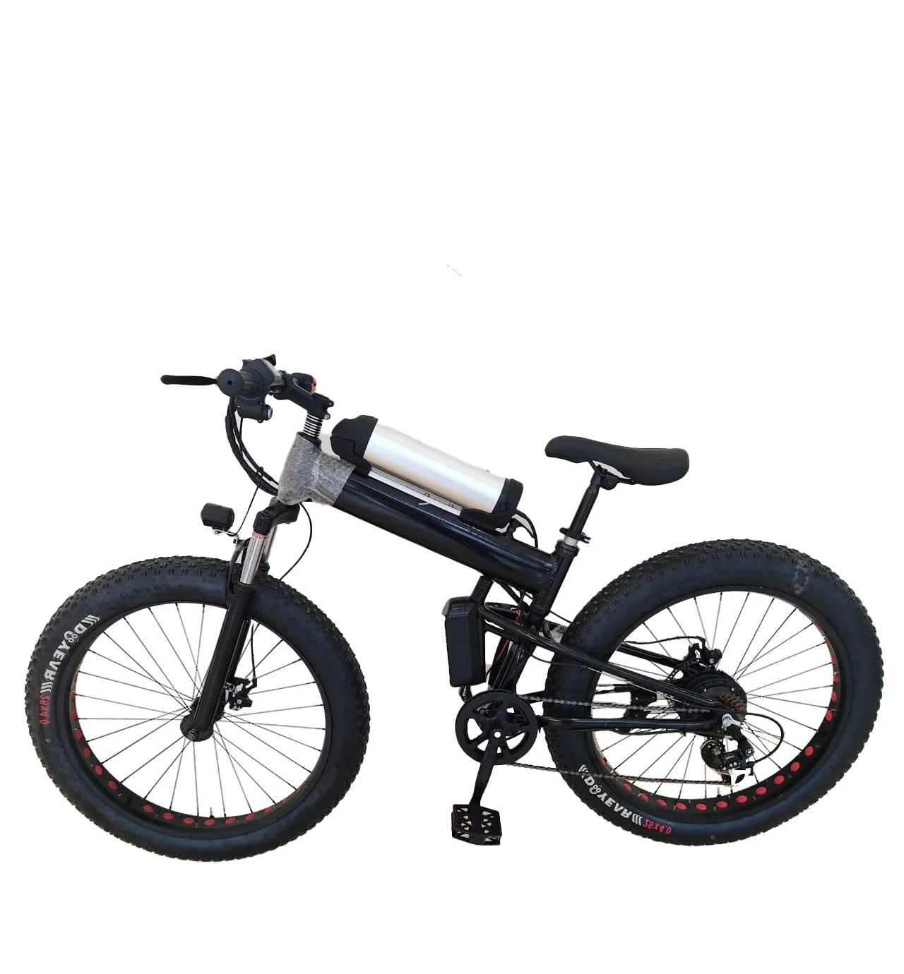 Folding Fat Tire Electric Bike with 350W Motor and Full Suspension