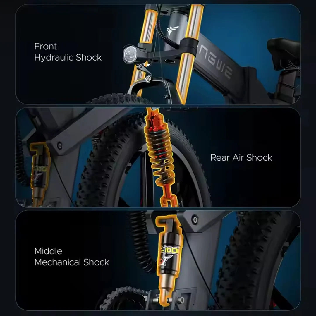 Extreme Long-Range Fat Tire Electric Bike with 1200W Motor and Dual Batteries