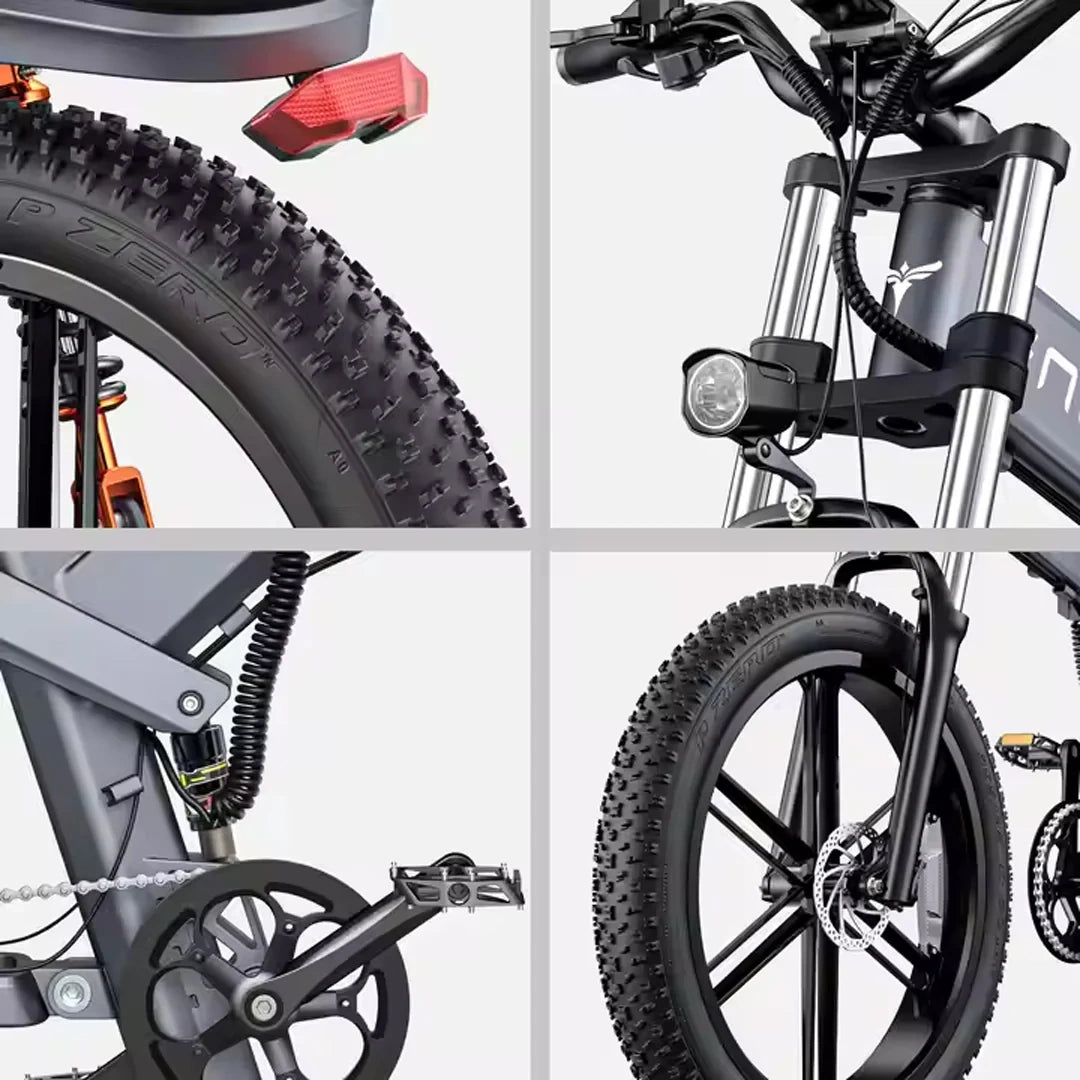 Extreme Long-Range Fat Tire Electric Bike with 1200W Motor and Dual Batteries