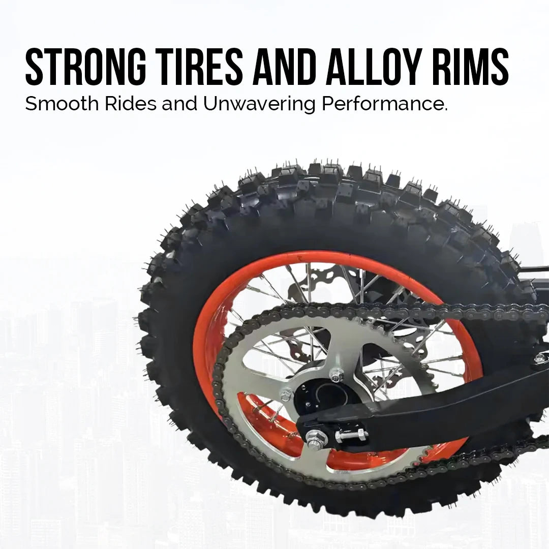 High-Speed Electric Dirt Bike with 1500W Motor and 48V 21Ah Battery