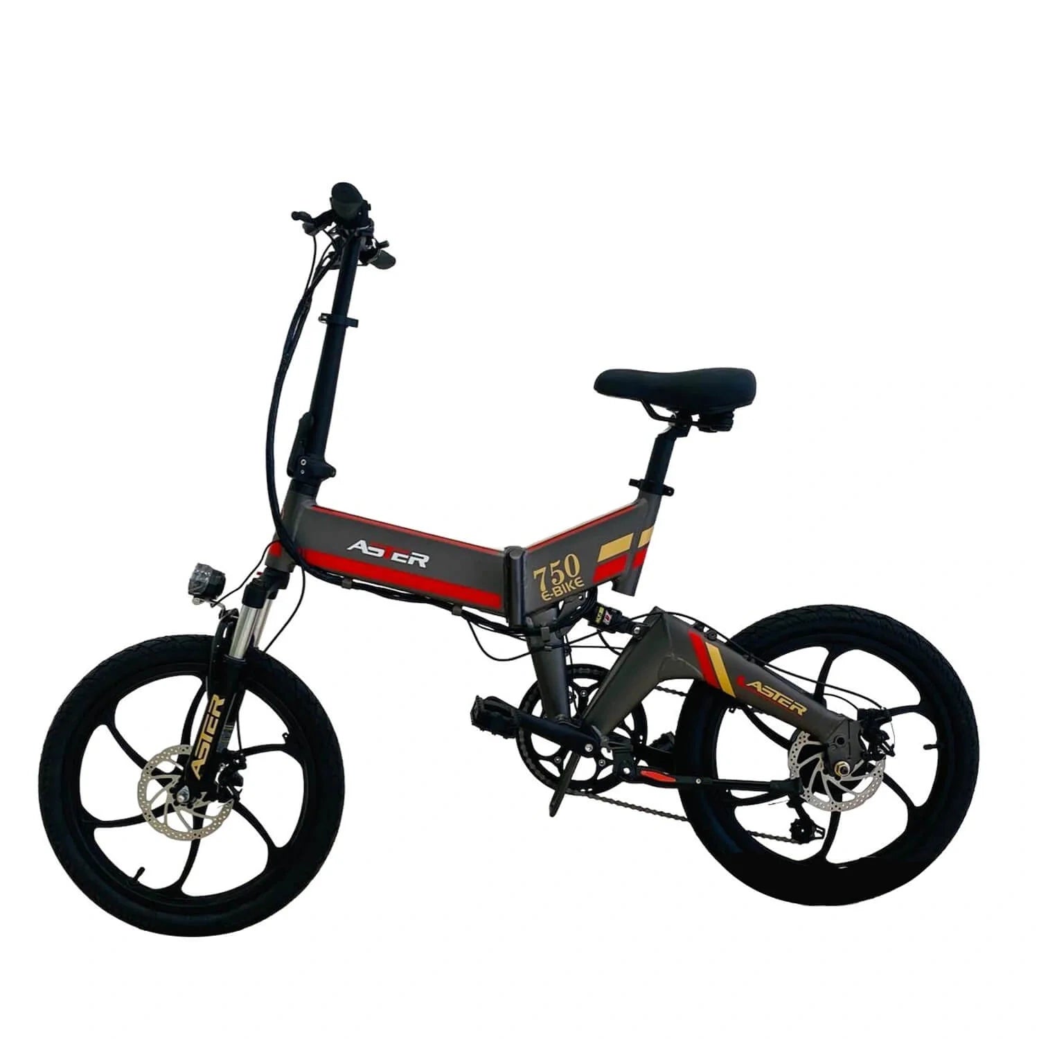 Full-Suspension Folding Electric Bike with 250W Motor and 50km Range