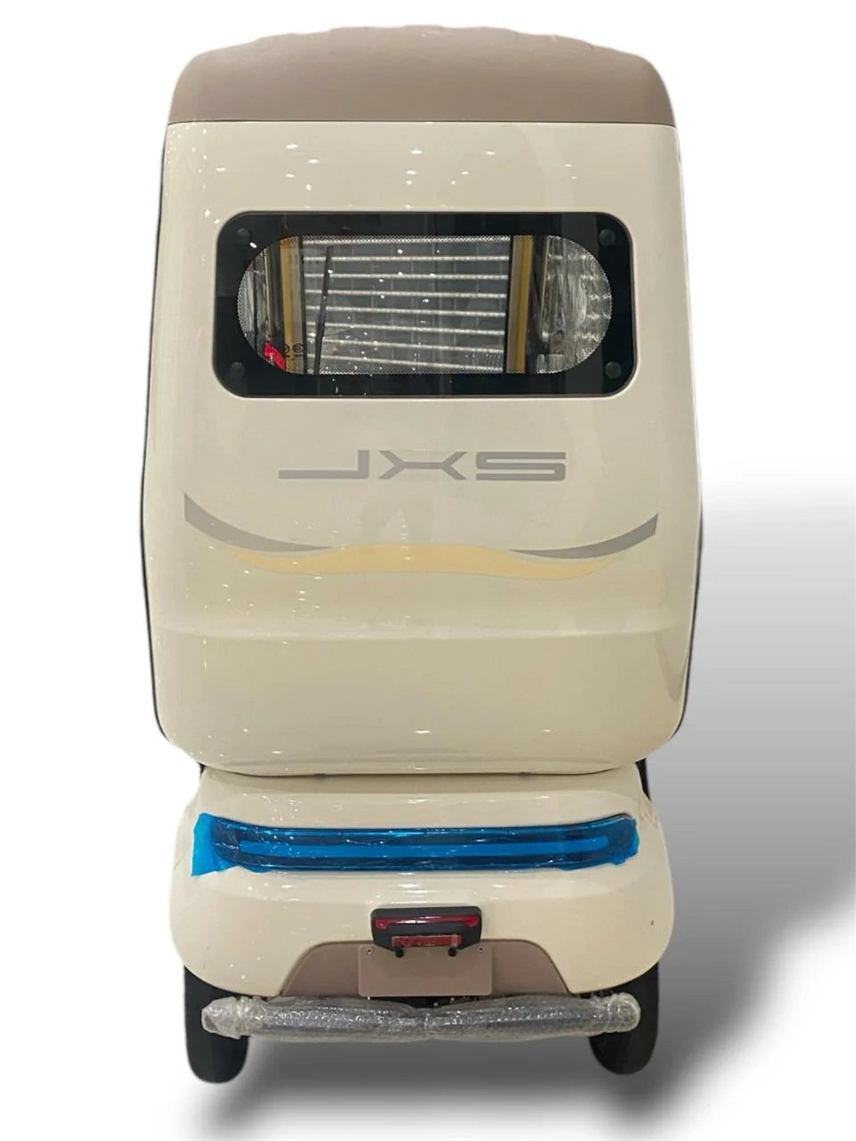 Enclosed 3-Passenger Electric Tricycle with Protective Roof and 800W Motor