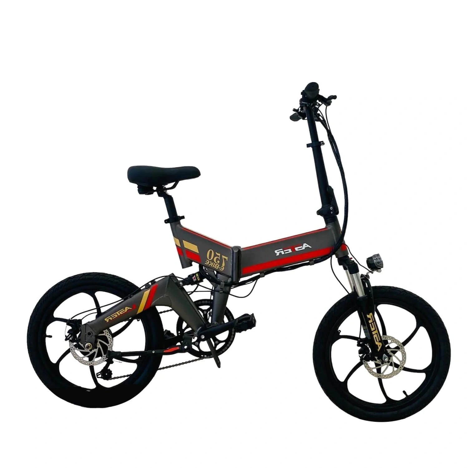 Full-Suspension Folding Electric Bike with 250W Motor and 50km Range