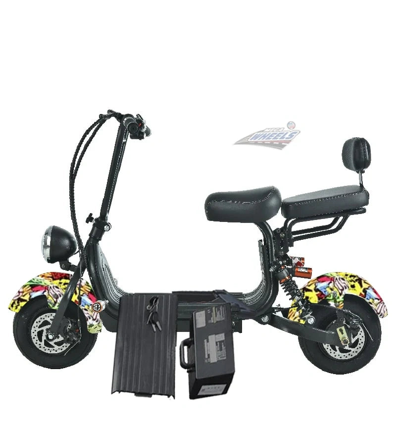 Compact Fat Tyre Electric Scooter with Removable Battery