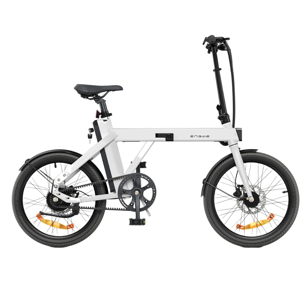 Compact Folding Electric Bike with 250W Torque Sensor Motor and Belt Drive System