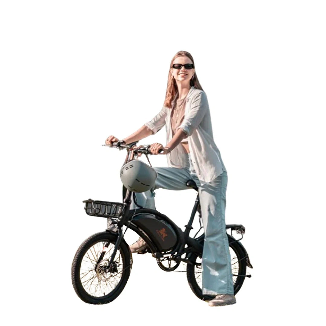 Portable Electric Bike with Front Basket and 45km/h Top Speed