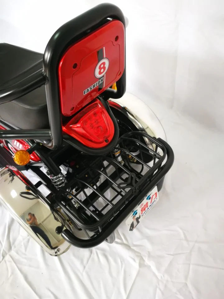 Three-Wheel Electric Scooter with Dual Seats and 500W Motor