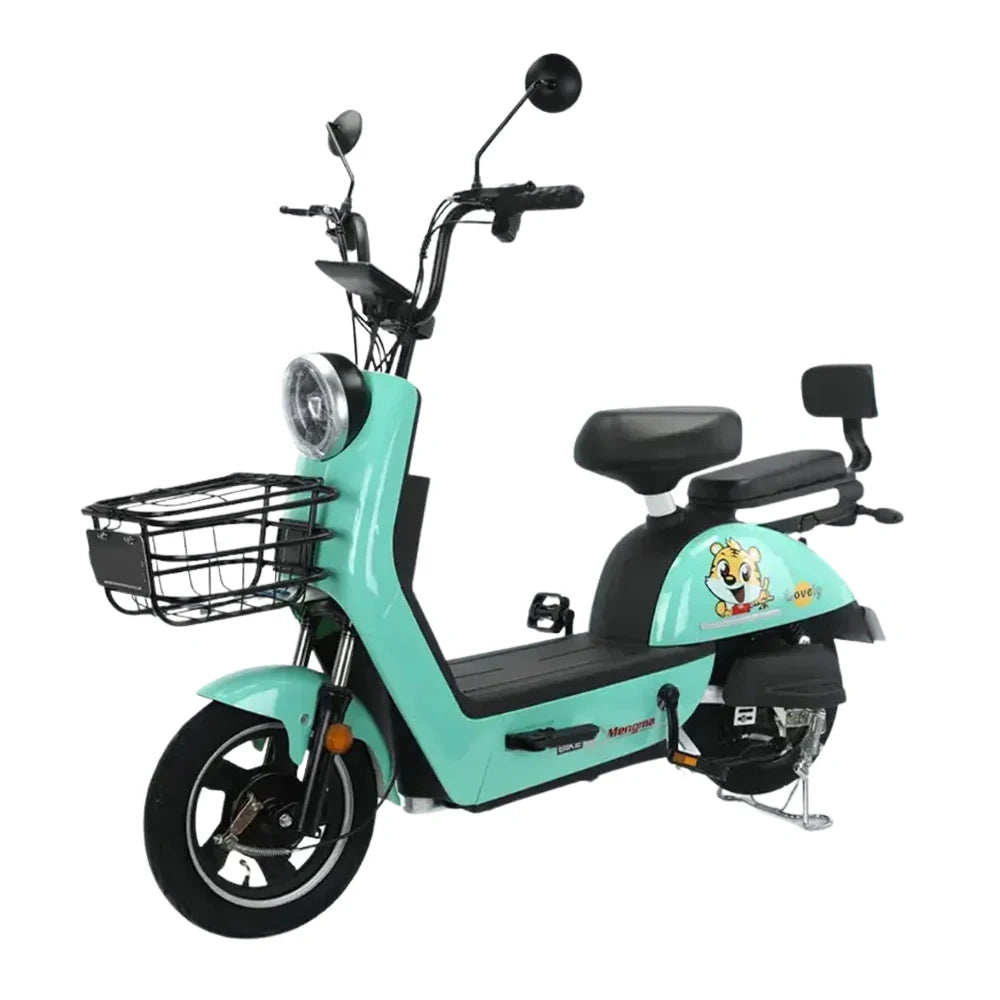 Electric Commuter Bike with 350W Motor, Dual Seat and Pedal Assist
