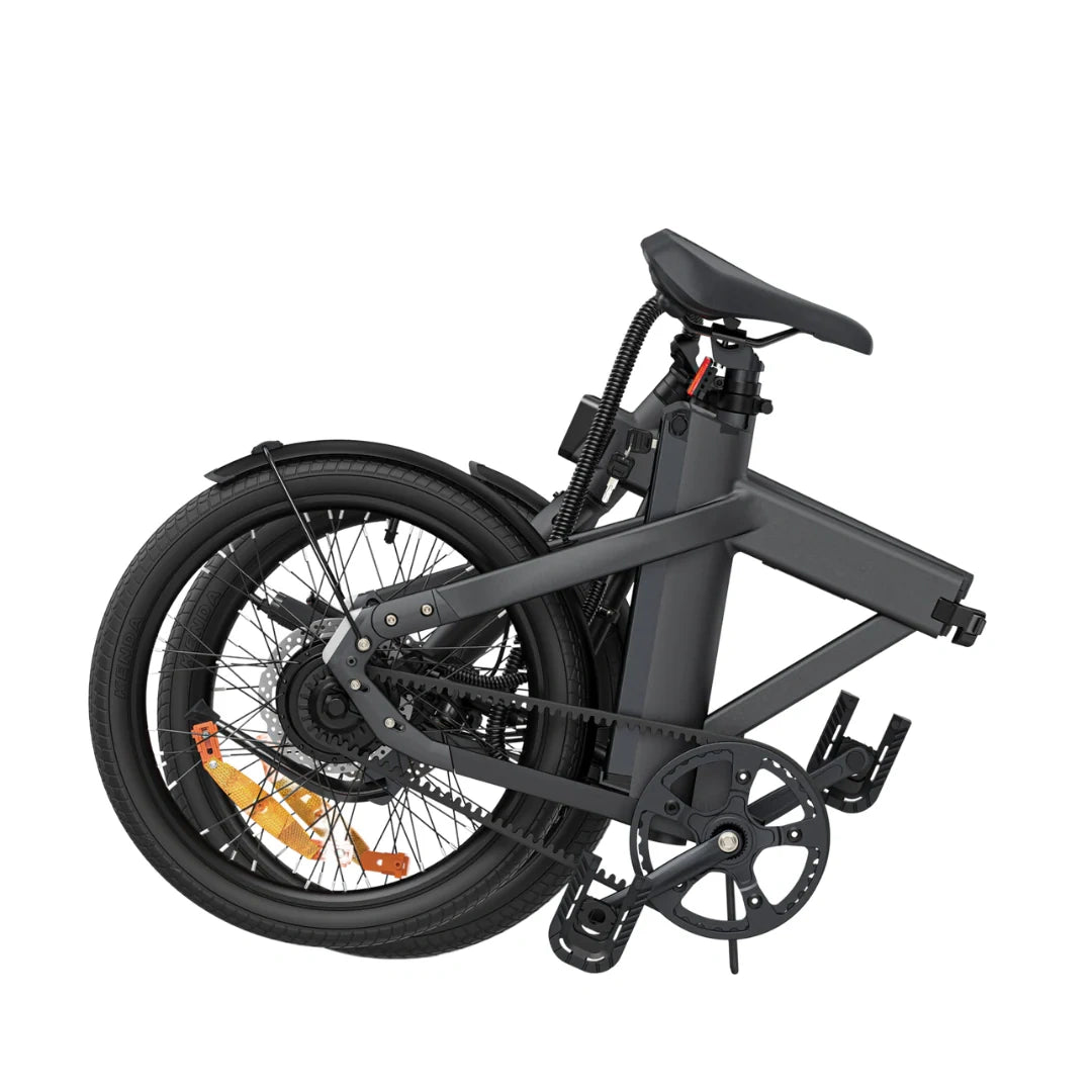Compact Folding Electric Bike with 250W Torque Sensor Motor and Belt Drive System