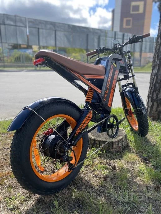 Harley-Style Fat Tire Electric Bike with Dual 1000W Motor and 48V Battery