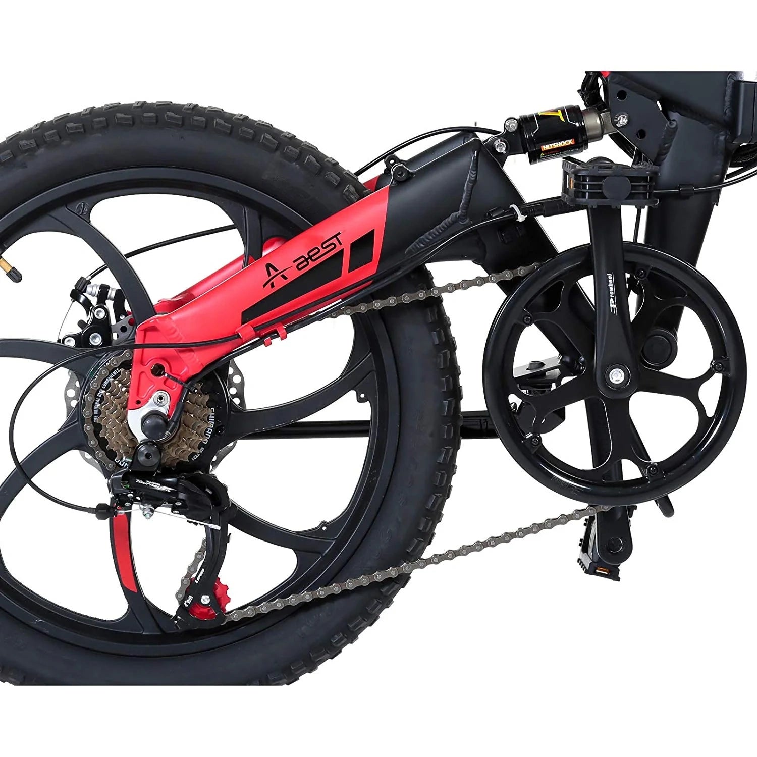 Full-Suspension Folding Electric Bike with 250W Motor and 50km Range