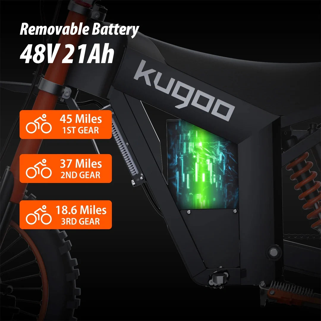 Powerful Off-Road Electric Dirt Bike with 1500W Motor and 48V 21Ah Battery