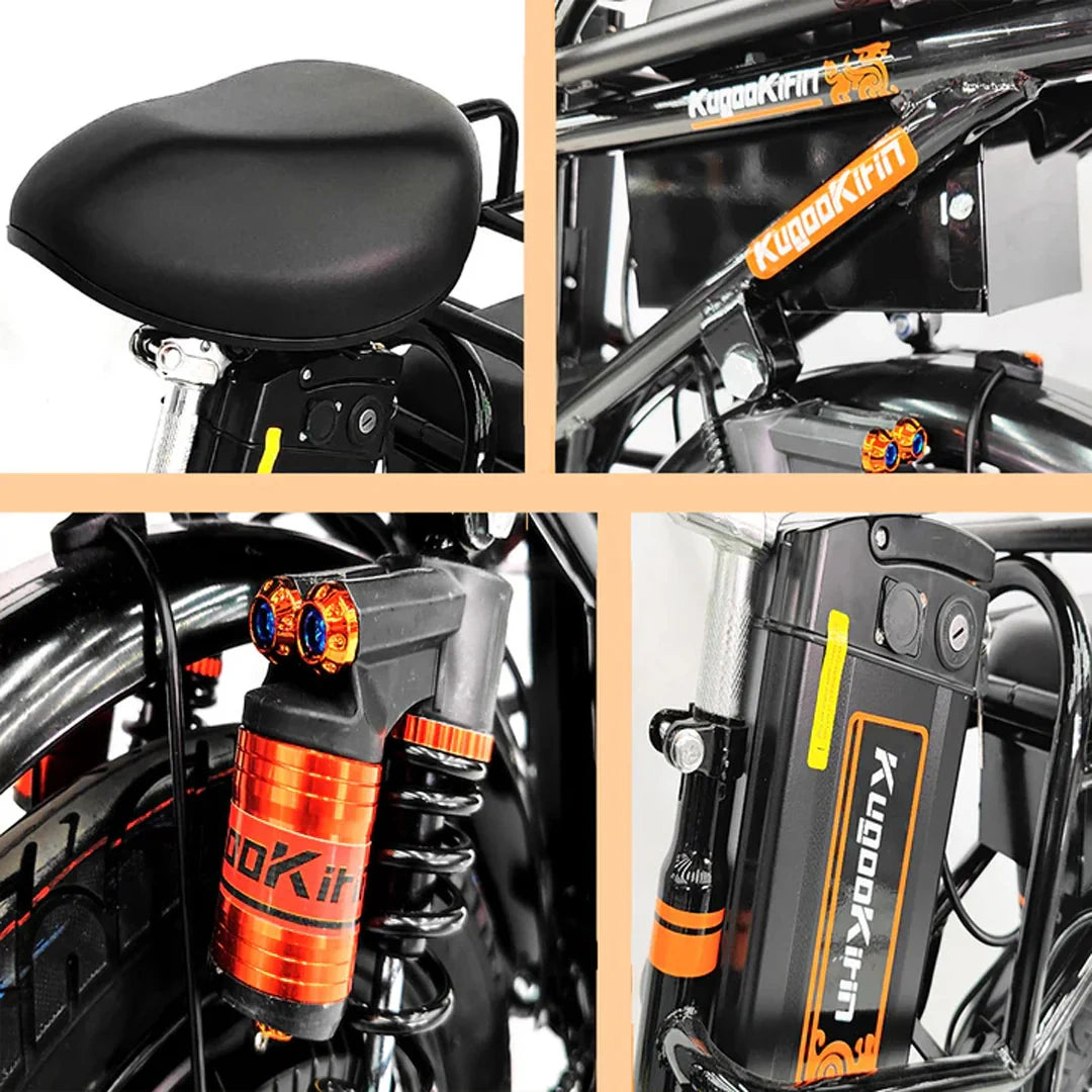 High-Speed Electric Delivery Bike with 80km Range and Hydraulic Brakes