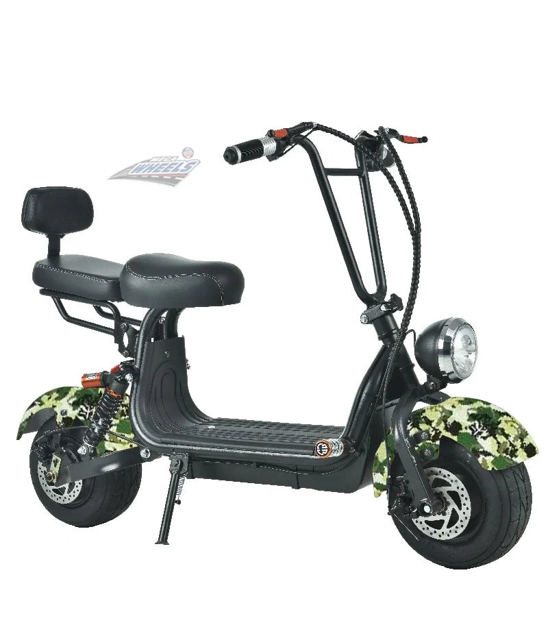 Compact Fat Tyre Electric Scooter with Removable Battery