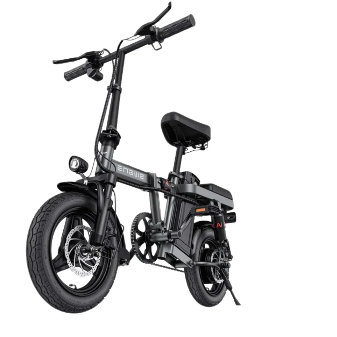 Compact Folding Electric Commuter Bike with Shock-Absorbing Saddle