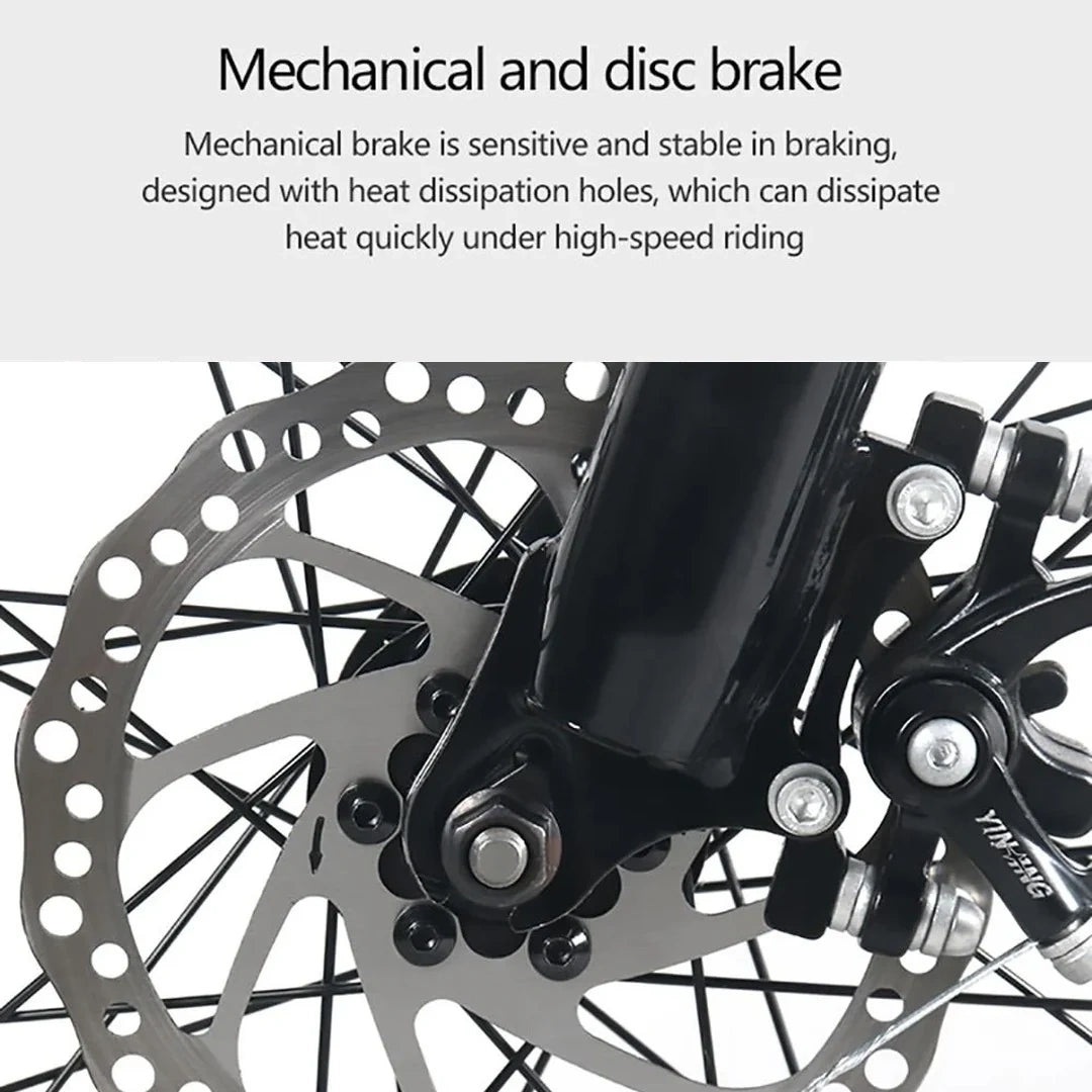 Electric Mountain Bike with 350W Motor, 7-Speed and Removable Battery