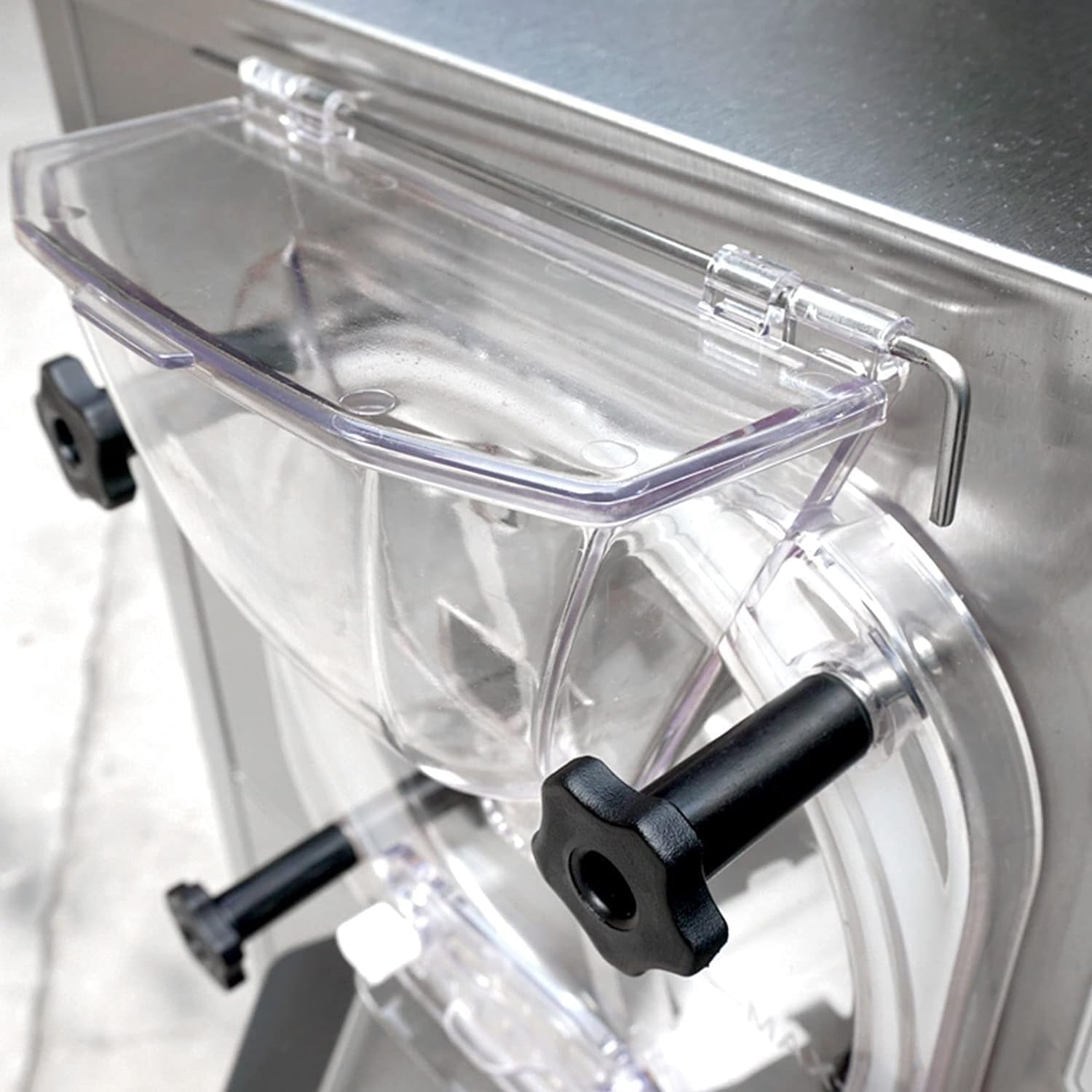 COOLBABY Commercial Desktop Ice Cream Making Machine, Hard Ice Cream Machine, Gelato, Sorbet and Frozen Yogurt Maker, Stainless Steel, 5.3 Gal/H, 1400W - COOLBABY