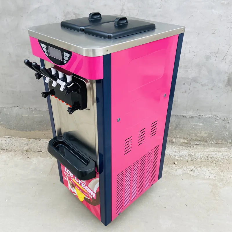 Commercial 3-Flavor Soft Serve Ice Cream Maker with Intelligent Controls - COOLBABY