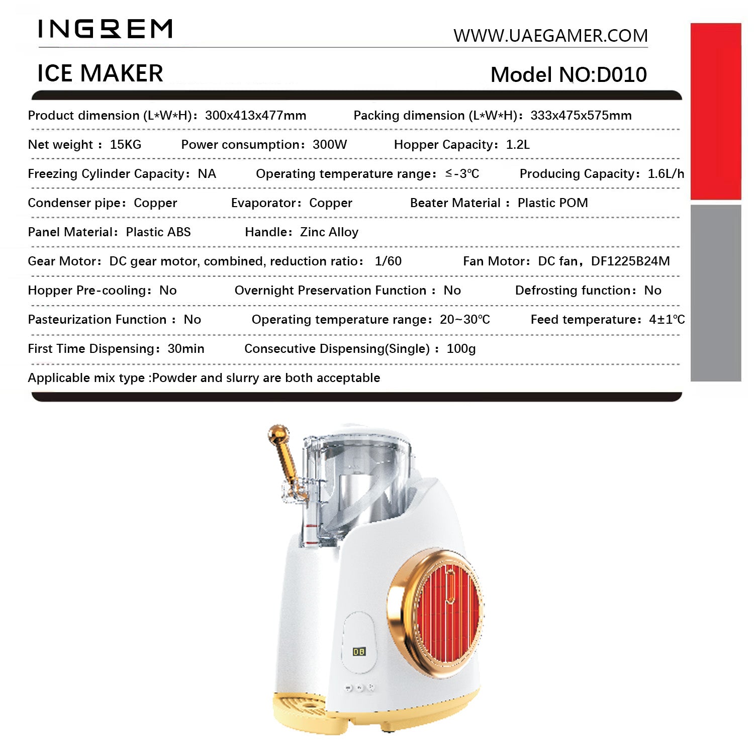 Frost Slush & Swirl 1.2L Soft-Serve Ice Cream & Frozen Treat Maker, No Freezing Required, Cone Storage Rack, Pro Cooling - COOLBABY