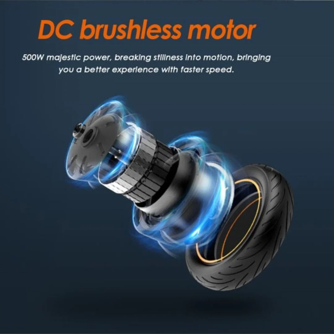 DC brushless motor with glowing effect on a dark background