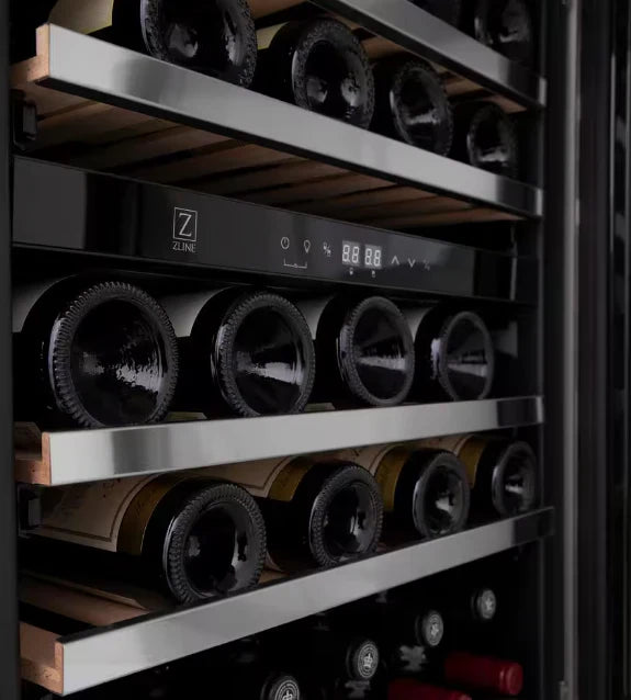 Wine cooler with wine bottles inside