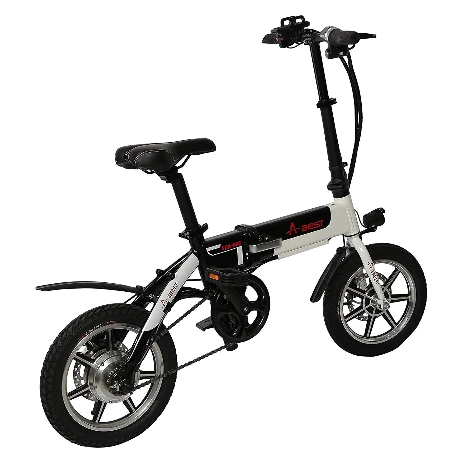 Foldable electric bike on a white background