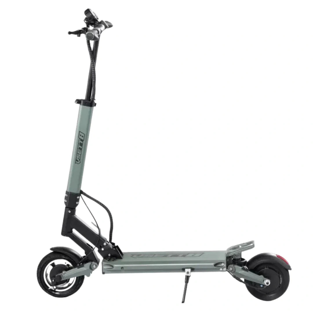 Gray electric scooter on a white background