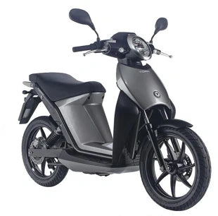 Gray scooter on a white background