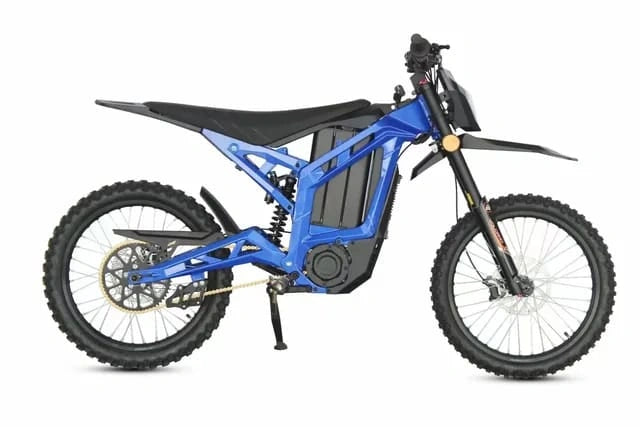 Blue electric bike on a white background