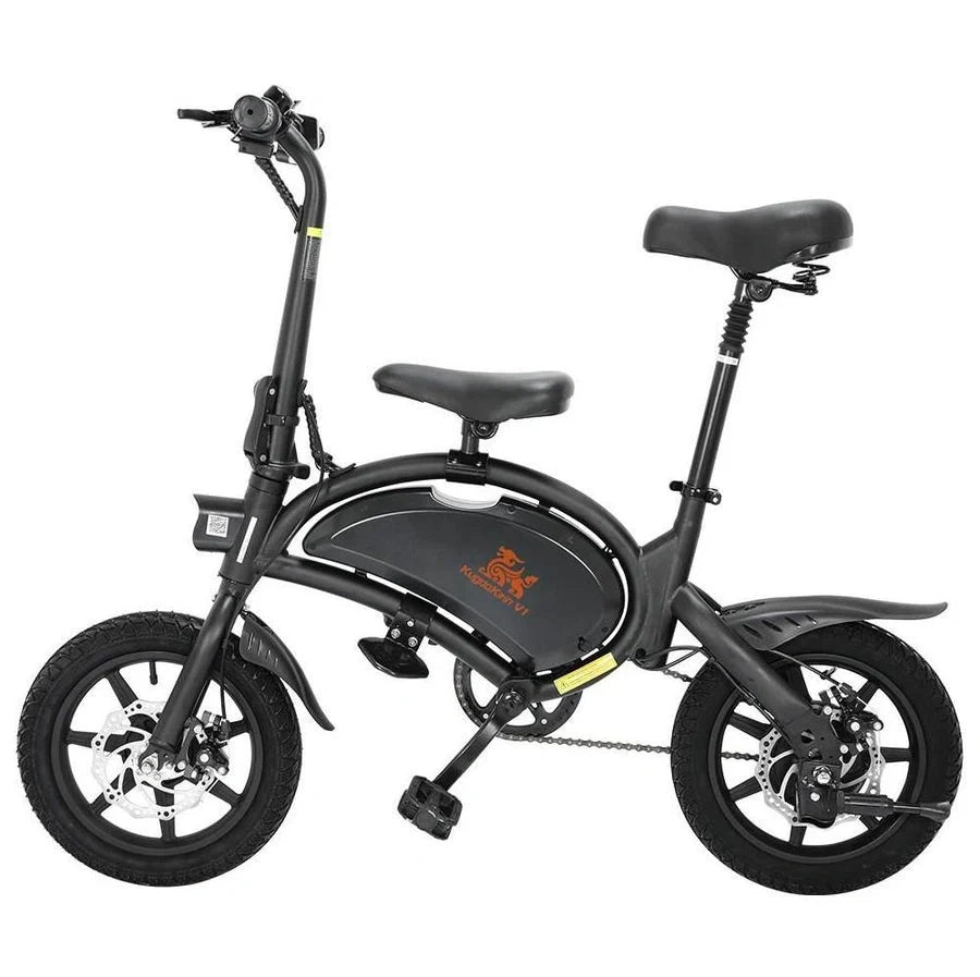 Black electric bike on a white background