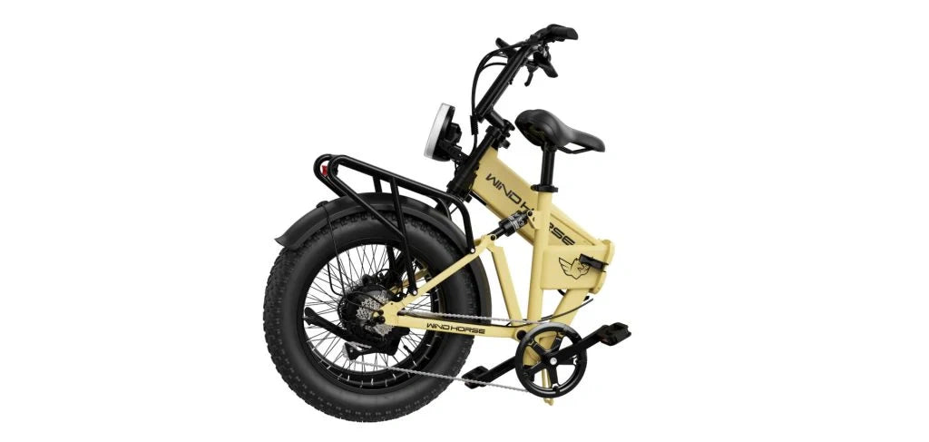 Yellow electric bike on a white background