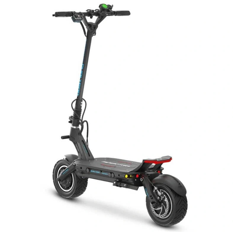Black electric scooter on a white background