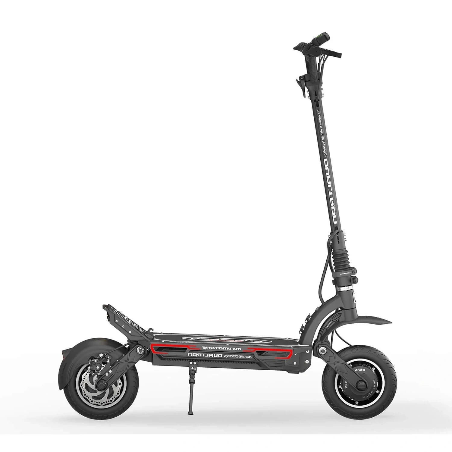 Black electric scooter on a white background