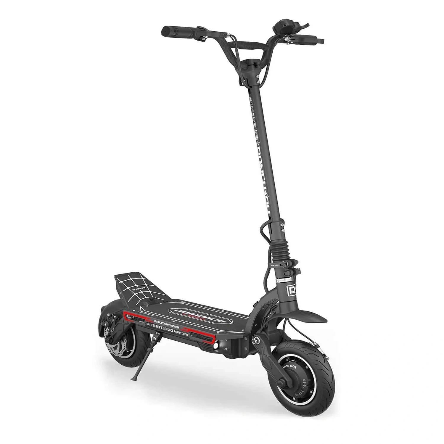 Black electric scooter on a white background