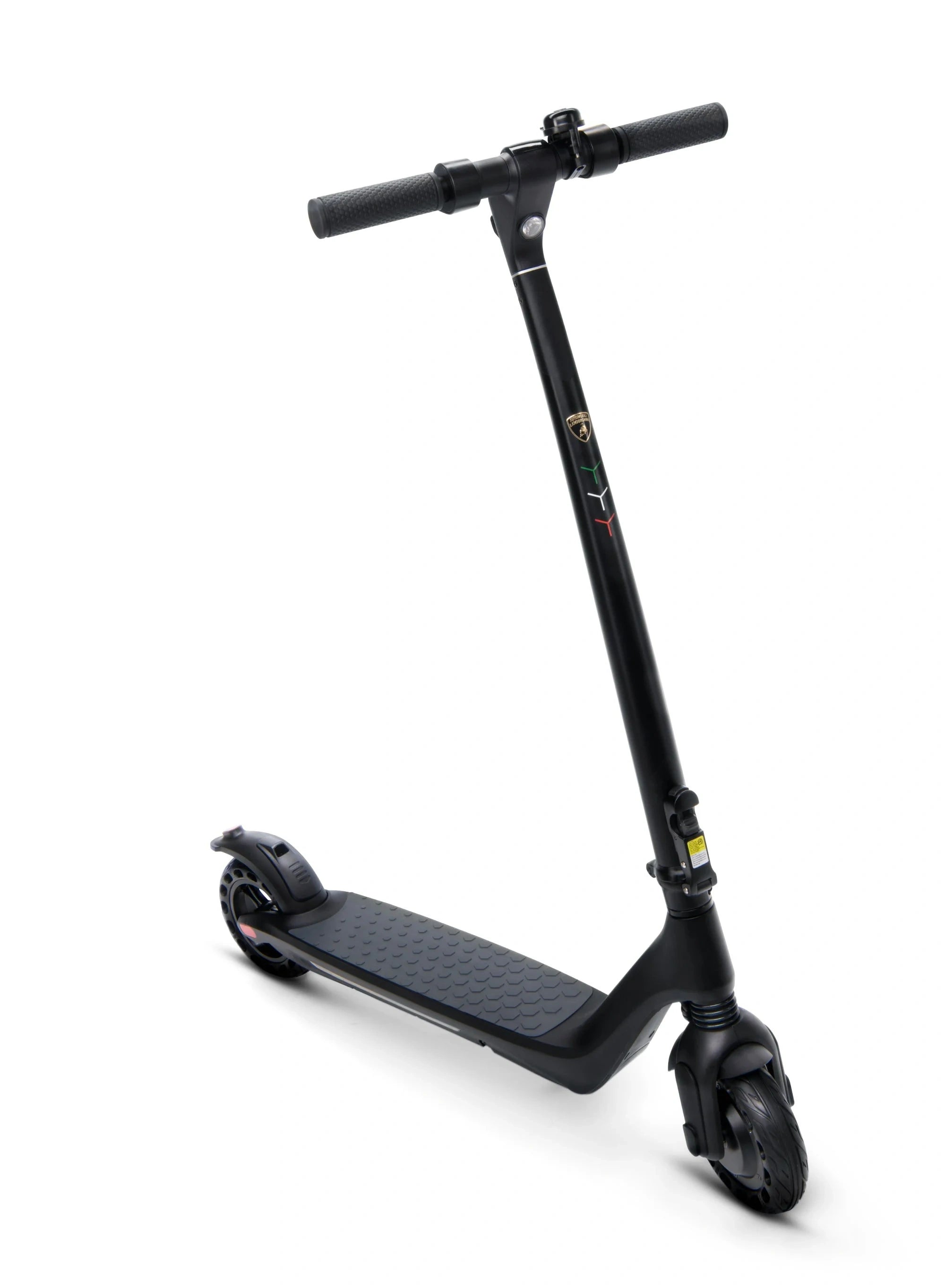 Black scooter on a white background