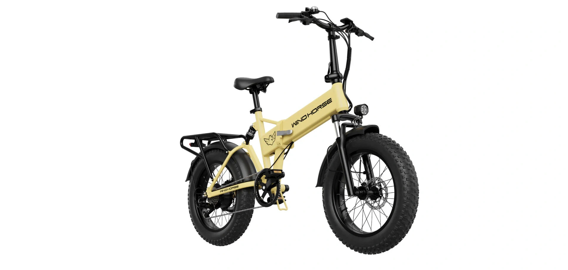 Yellow electric bike on a white background