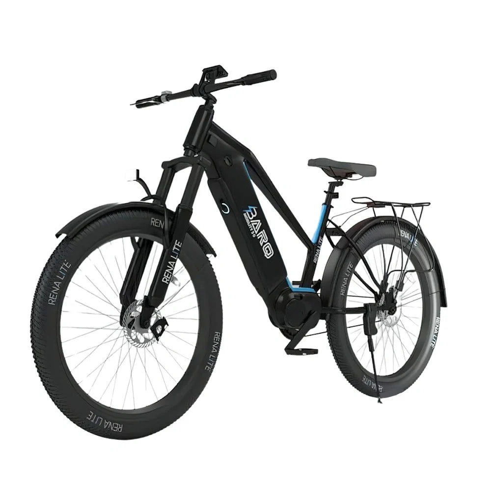 Black electric bike with 'Zareo' branding on a white background