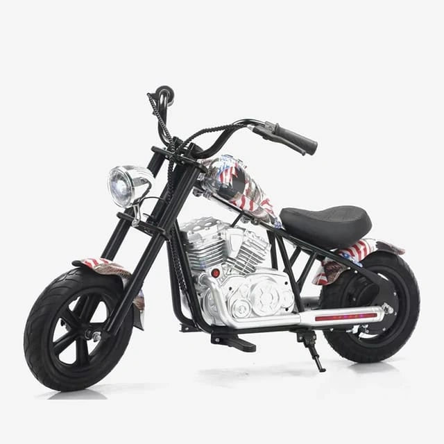 Model motorcycle on a white background