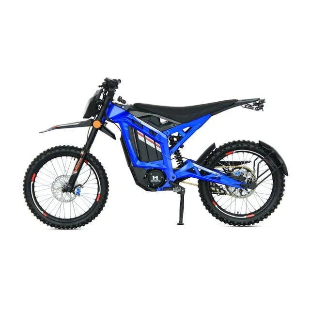 Blue electric bike on a white background
