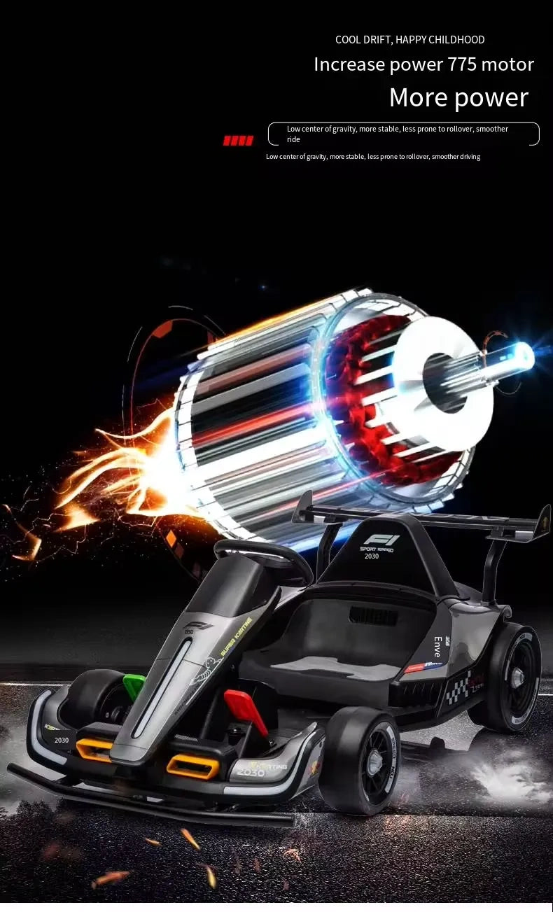 Model of a car with a prominent motor on a dark background