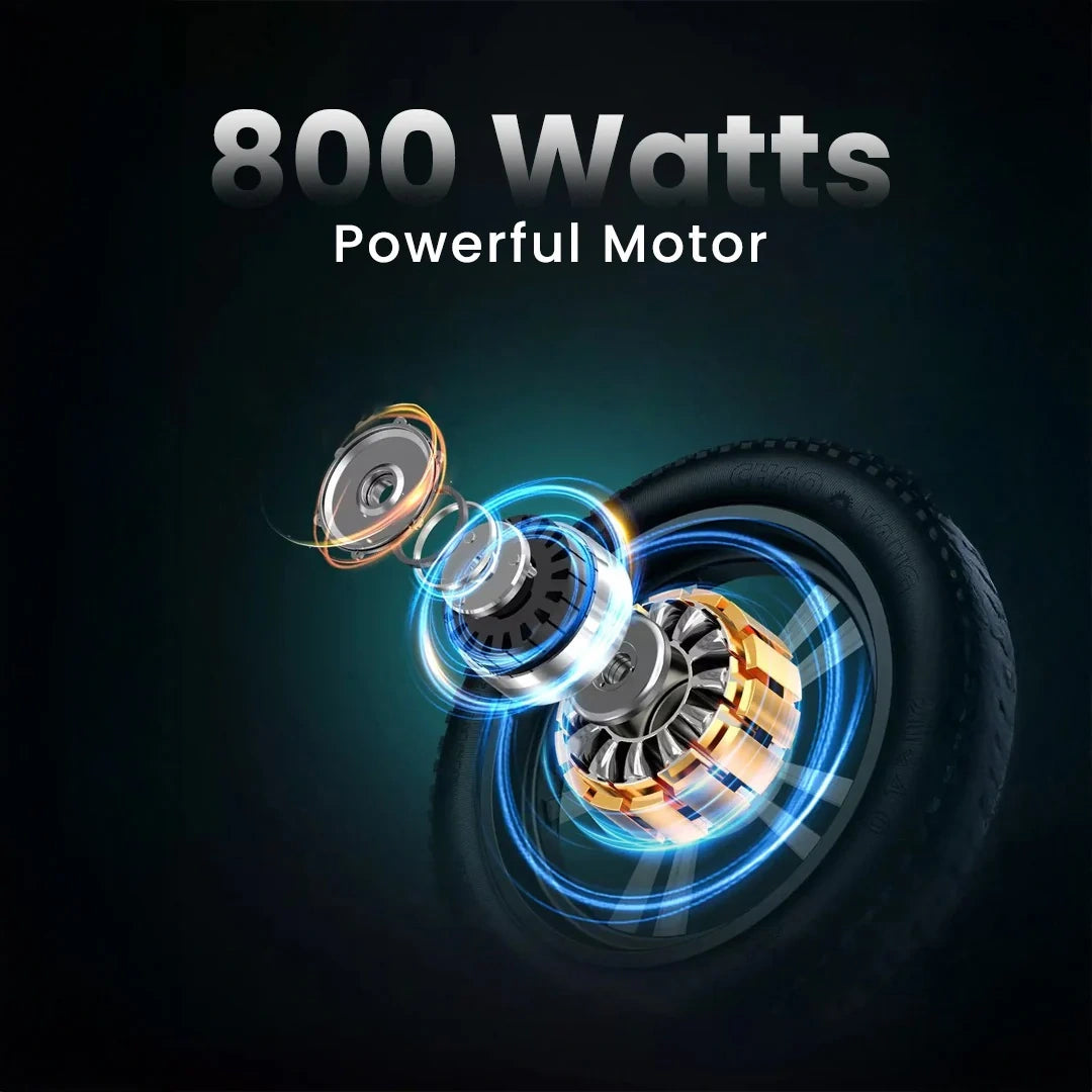 Motor with '800 Watts Powerful Motor' text on a dark background