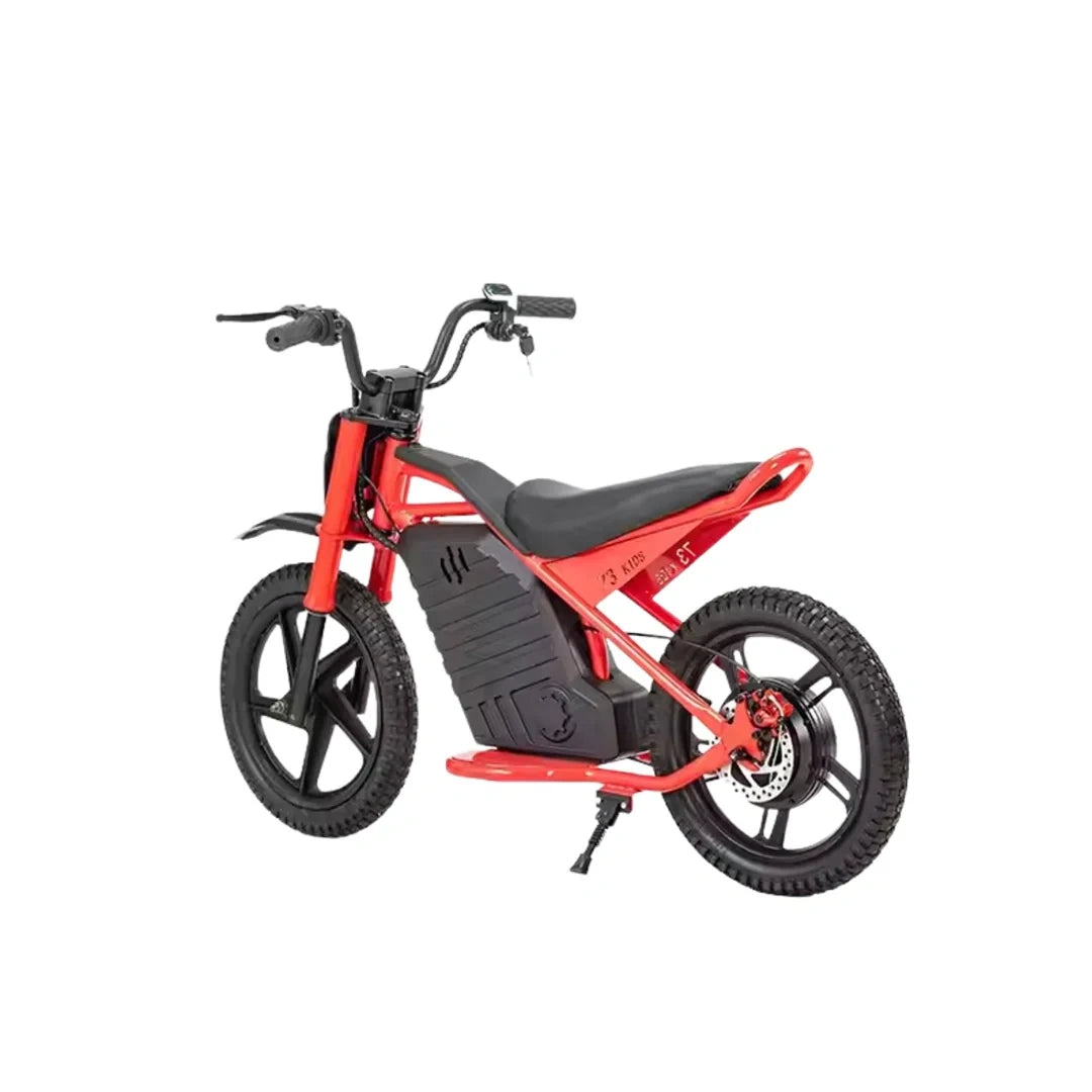 Red electric bike on a white background