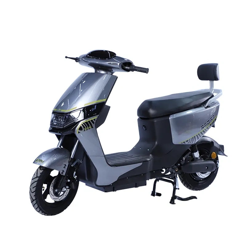 Gray scooter on a white background