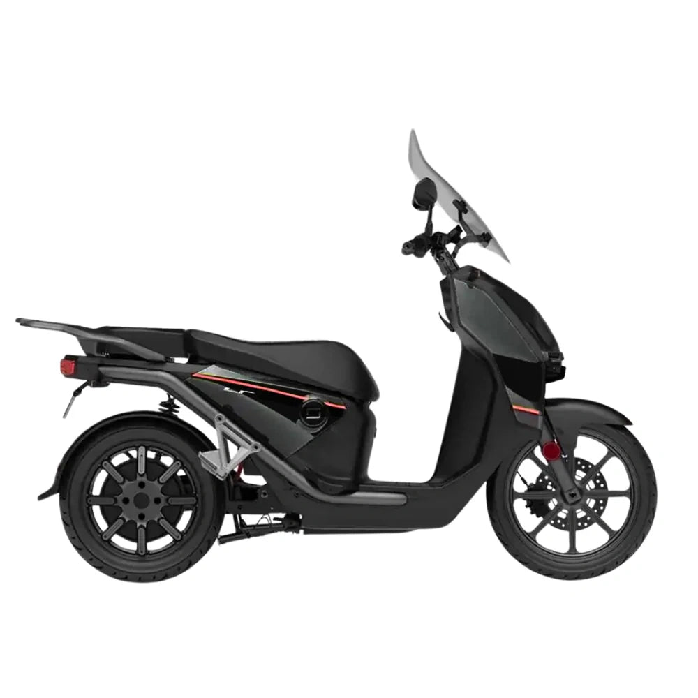 Black scooter on a white background