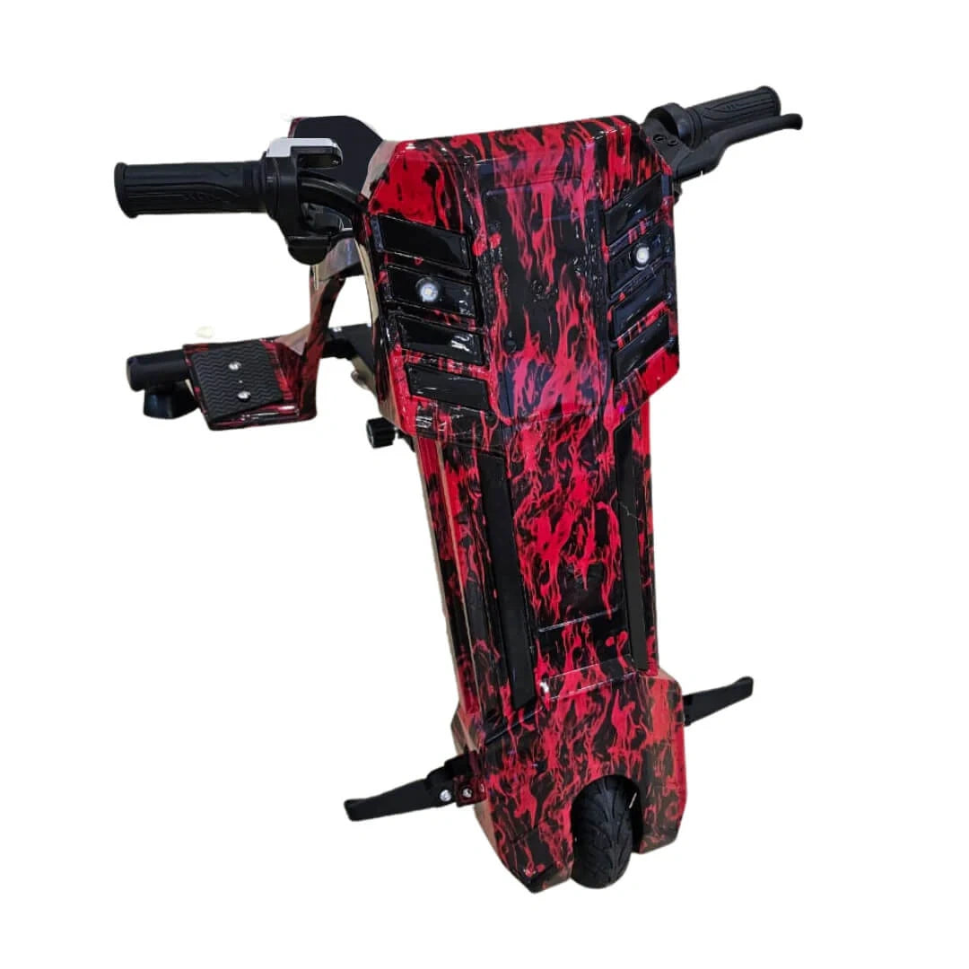 Red and black motorcycle护具 on a white background