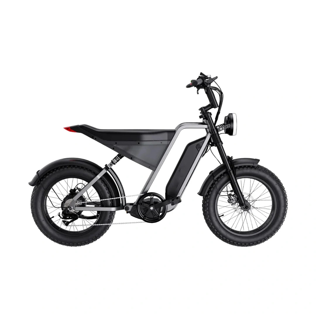 Electric bike with a modern design on a white background