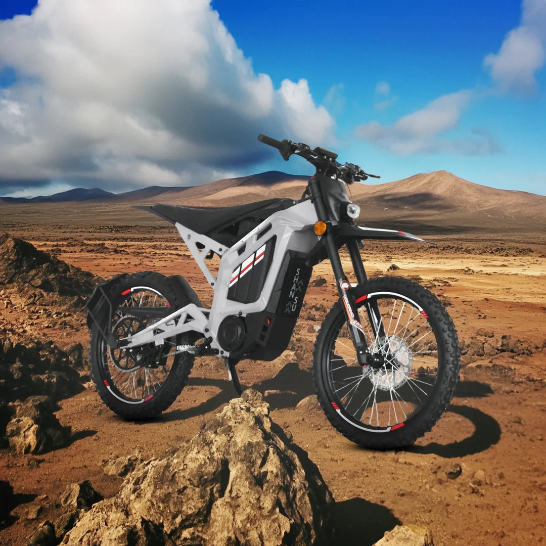 High-Performance Electric Dirt Bike with 6000W Peak Motor, 72V 40Ah Battery & 85km Range