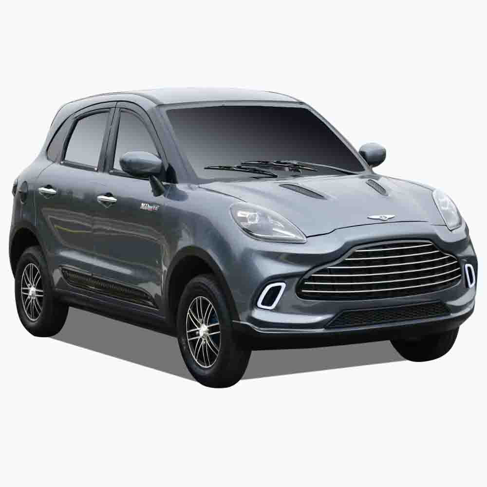 Gray SUV on a white background